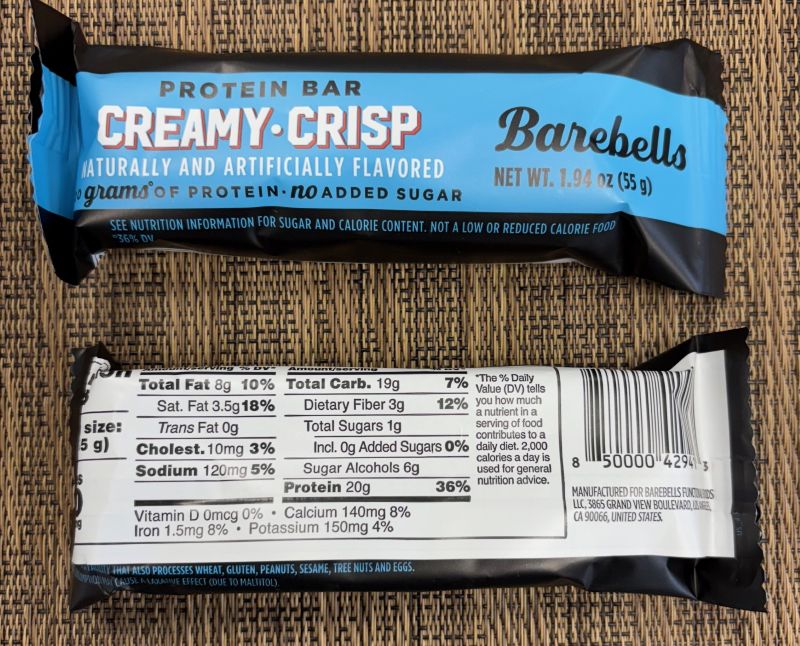 Barbells Creamy Crisp Protein Bar