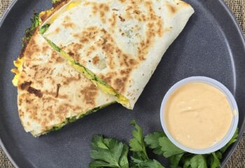 Broccoli Cheddar Quesadilla