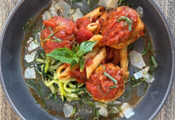 Chicken Meatballs with Zoodles